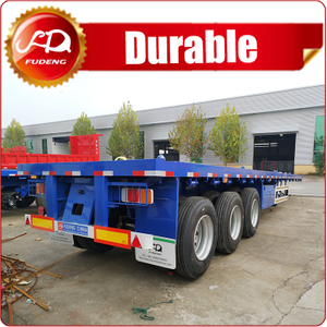Tri-Axle 40ft Flatbed Container Semi Trailers