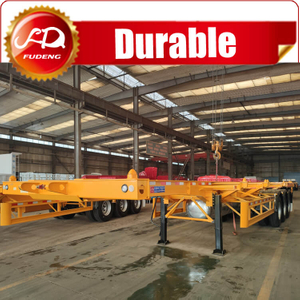 40 Feet Container Carrier Skeletal Semi Trailer 3 And 2 Axle