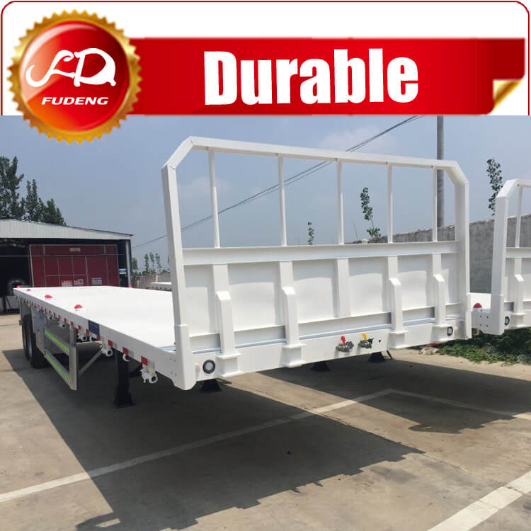 2 Axles 40ft High Bed Container Trailer Truck