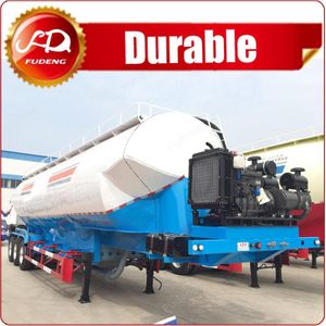 Transport Dry Bulk Cement Tanker Trailer With Diesel Engine