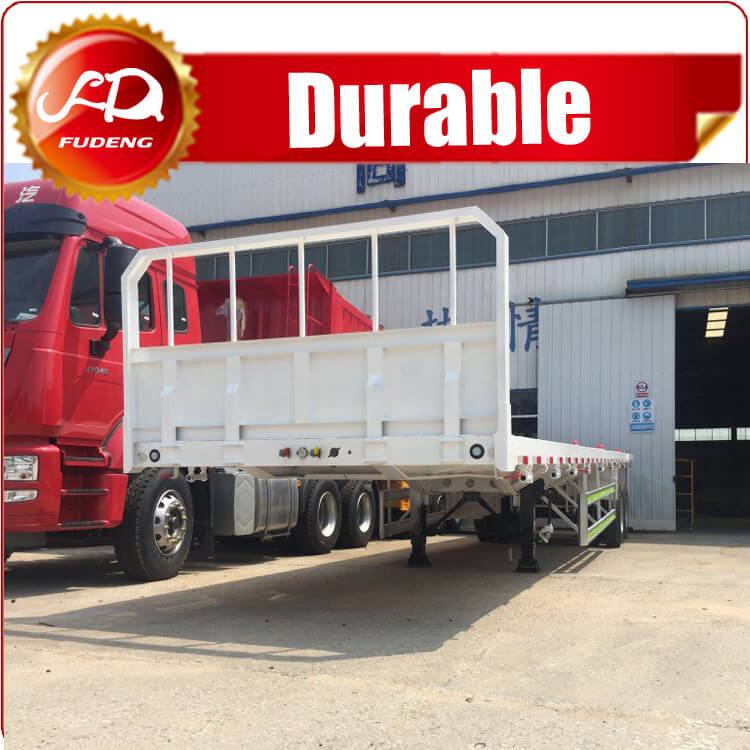 2 Axles 40ft High Bed Container Trailer Truck - Buy flat bed trailer ...