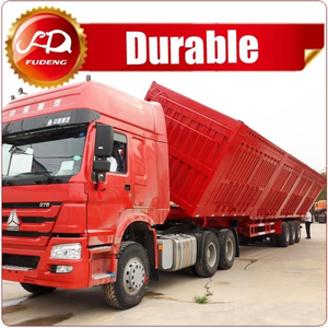 Tri Axle 40 M3 60 Ton Side Tipping Trailer